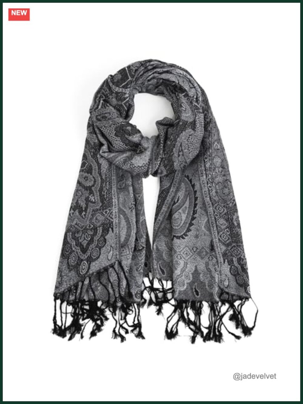 Soft Silky Paisley Pashmina Shawl Wrap - Unisex Travel Scarf